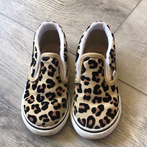 Toddler Girl Size 8. Leopard Print VANS.